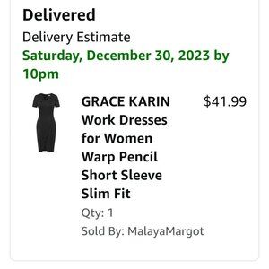GRACE KARIN Pencil Work Dresses for Women Puff Short Sleeve Office Wrap Slit Sum